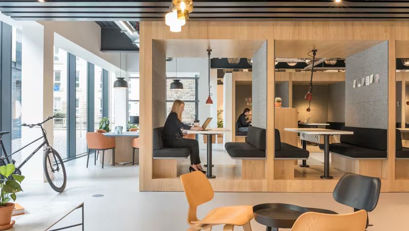 Référence d'espace de coworking, zone détente